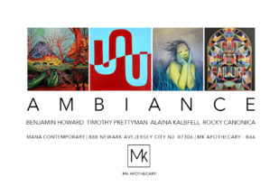 Cover image is a flier of 4 artists with our gallery information